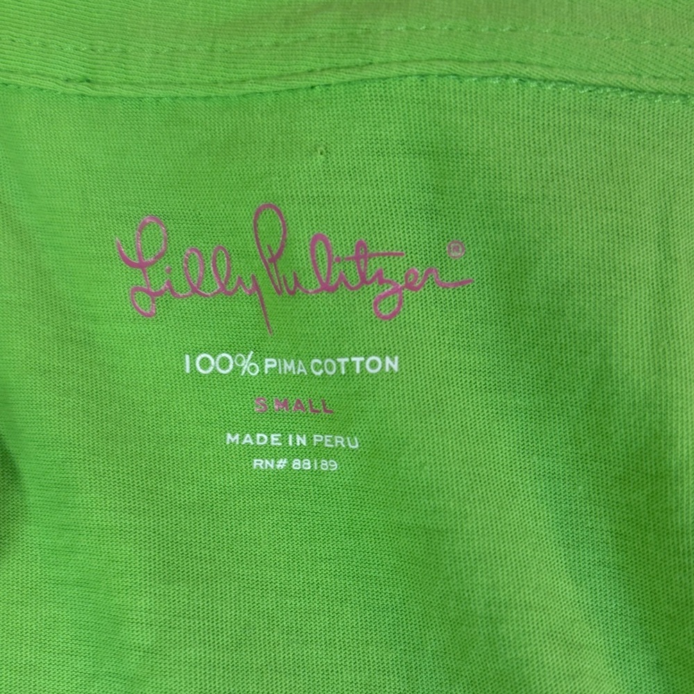 Lilly Pulitzer Bright Lime Ruffle Tank - Picture 2 of 5
